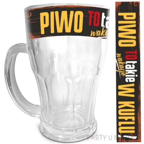 kufel wakacje w kuflu szklany bgtech 480 ml