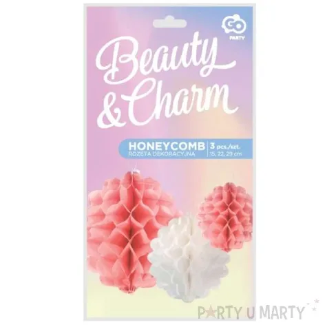 kula bibulowa beauty and charm rozowy mix godan 3 szt