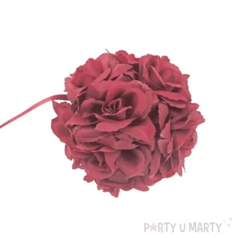 kula kwiatowa 15 cm bordowa 3 szt