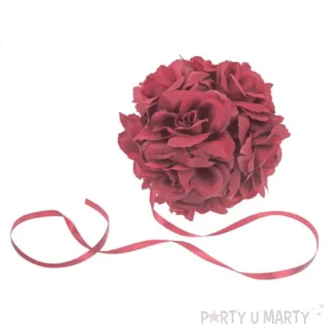 kula kwiatowa 15 cm bordowa 3 szt