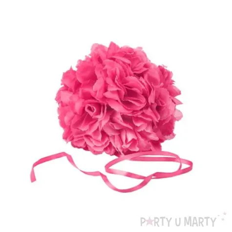 kula kwiatowa 17 cm ciemnorozowa 3 szt