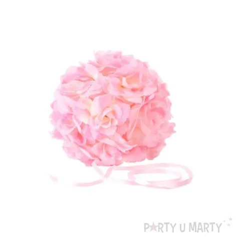 kula kwiatowa 17 cm jasnorozowa 3 szt