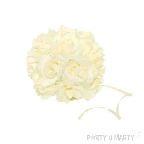 kula kwiatowa 17 cm kremowa 3 szt