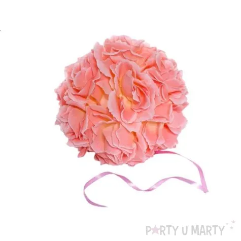 kula kwiatowa 21 cm rozowa 1 szt