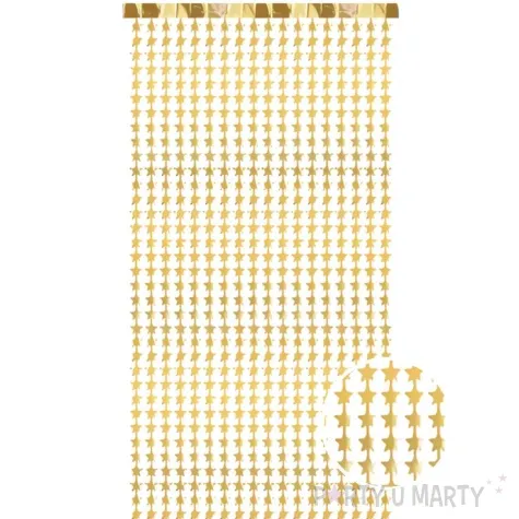 kurtyna gwiazdki zloty partdeco 245 x 100 cm