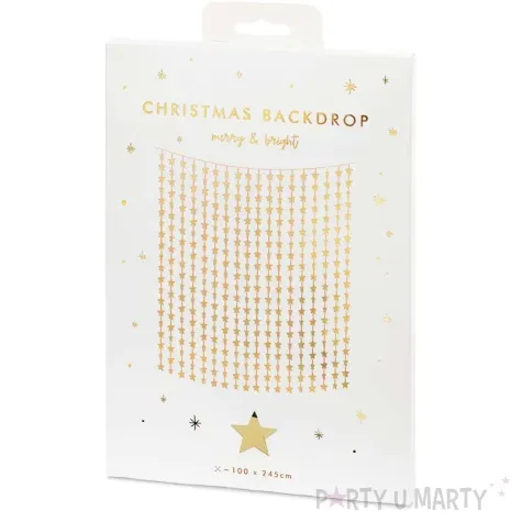 kurtyna gwiazdki zloty partdeco 245 x 100 cm