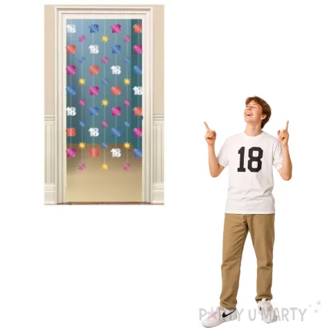 kurtyna na drzwi 18 urodziny mix amscan 90x200 cm