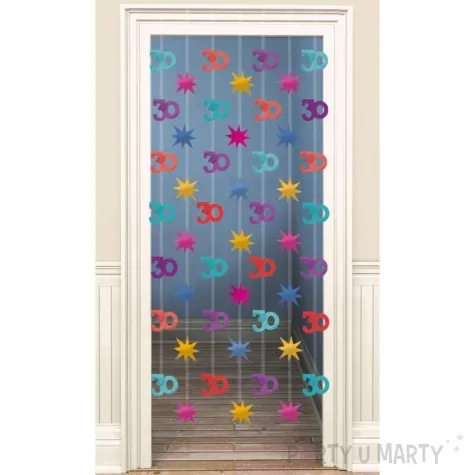 kurtyna na drzwi 30 urodziny mix amscan 90x200 cm