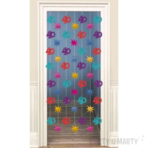 kurtyna na drzwi 40 urodziny mix amscan 90x200 cm