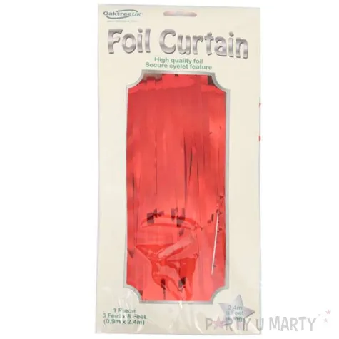 kurtyna na drzwi classic czerwona oaktree 240 x 90 cm