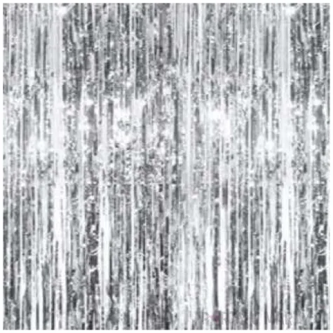 kurtyna na drzwi classic dekoracja sylwestrowa srebrna partydeco 250 x 90 cm