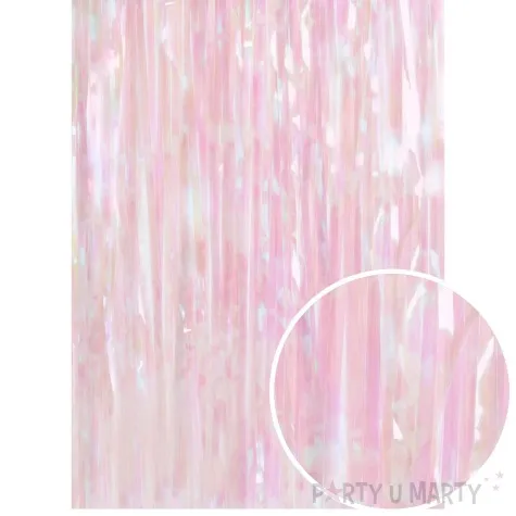 kurtyna na drzwi classic holograficzna bialy partypal 250 x 100 cm