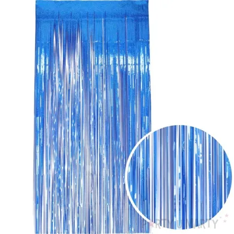 kurtyna na drzwi classic holograficzna niebieski smiffys 244 x 91 cm