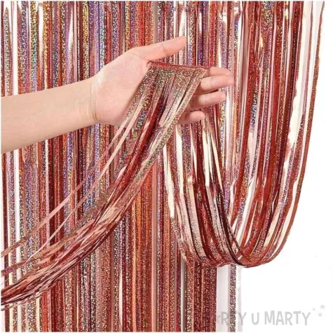 kurtyna na drzwi classic holograficzna rozowy jix 200 x 100 cm