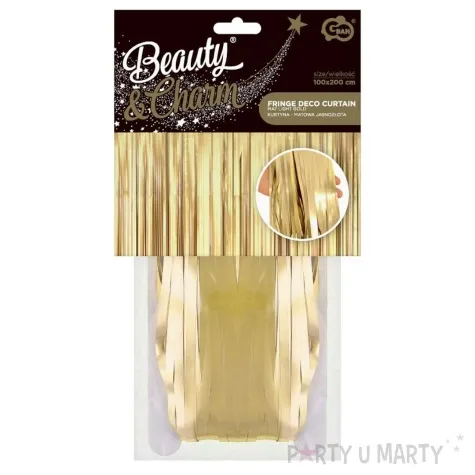 kurtyna na drzwi classic mat blady zloty godan 200 x 100 cm