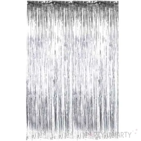 kurtyna na drzwi classic mat srebrna dekoracje polska 100x200 cm