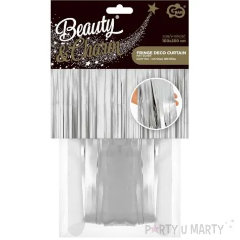 kurtyna na drzwi classic mat srebrny godan 200 x 100 cm