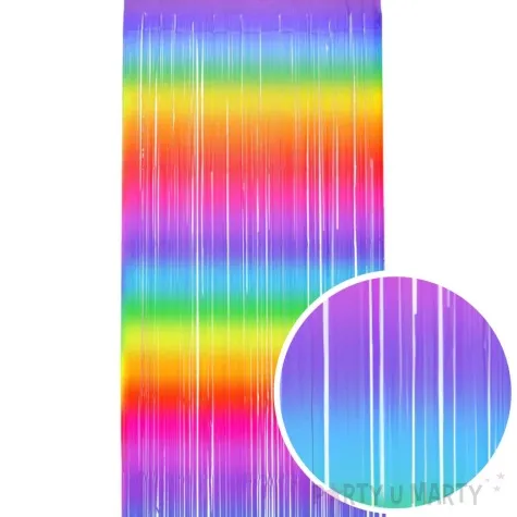 kurtyna na drzwi classic matowa teczowy smiffys 244 x 91 cm