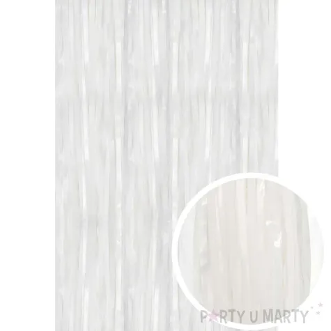 kurtyna na drzwi classic metalik bialy partypal 200x100 cm