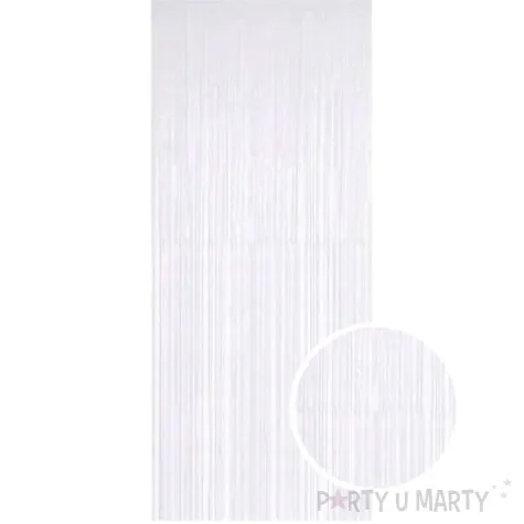 kurtyna na drzwi classic metalik bialy partypal 250 x 100 cm