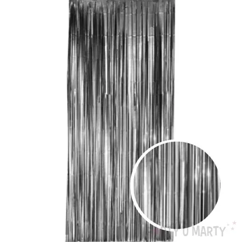 kurtyna na drzwi classic metalik czarny folat 200 x 100 cm