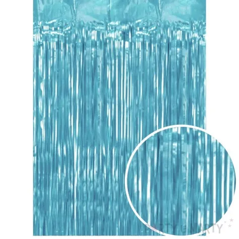 kurtyna na drzwi classic metalik niebieski partypal 100 x 250 cm