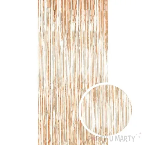 kurtyna na drzwi classic metalik rozowe zloto folat 200 x 100 cm