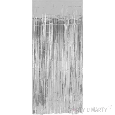 kurtyna na drzwi classic metalik srebrny folat 200 x 100 cm