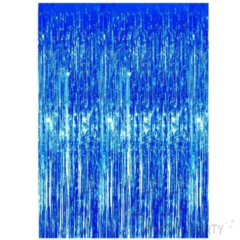 kurtyna na drzwi classic niebieska partydeco 250 x 90 cm