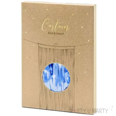 kurtyna na drzwi classic niebieska partydeco 250 x 90 cm