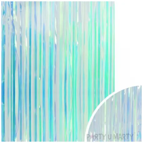 kurtyna na drzwi classic opalizujaca blekitny godan 100 x 200 cm