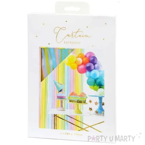 kurtyna na drzwi classic pastel teczowa partydeco 100 x 195 cm