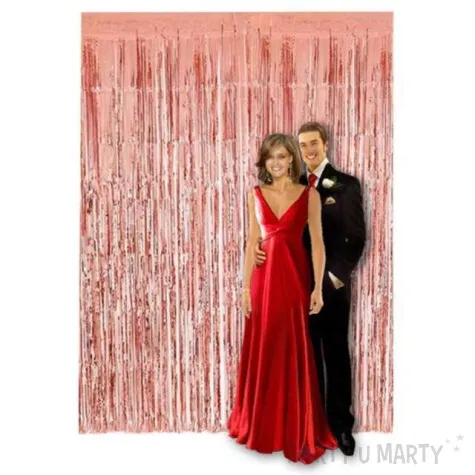 kurtyna na drzwi classic rozowe zloto dekoracje polska 250 x 90 cm