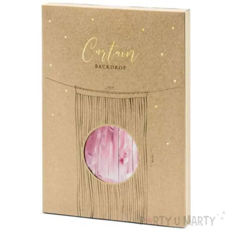 kurtyna na drzwi classic rozowe zloto partydeco 250 x 90 cm