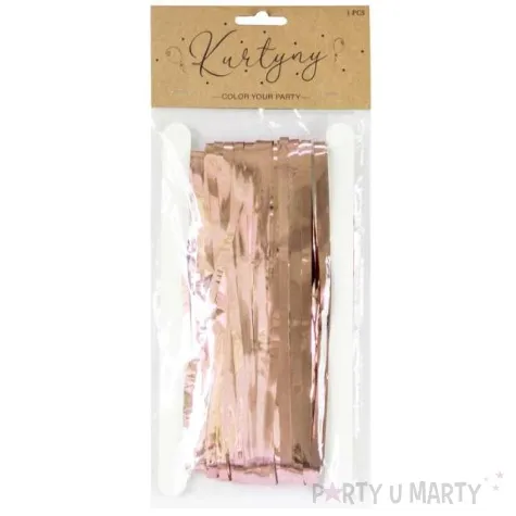 kurtyna na drzwi classic rozowe zloto partypal 200 x 100 cm