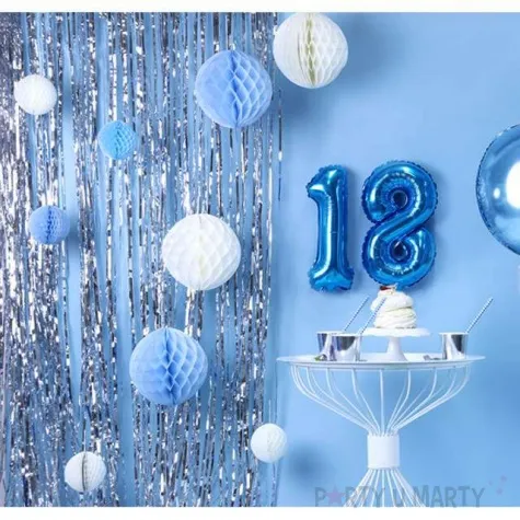 kurtyna na drzwi classic srebrna partydeco 250 x 90 cm