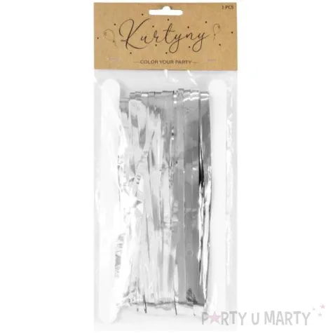 kurtyna na drzwi classic srebrna partypal 200 x 100 cm