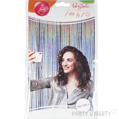 kurtyna na drzwi classic srebrny opalizujacy arpex 200 x 100 cm