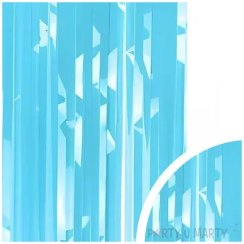 kurtyna na drzwi dekoracja na sylwestra urodziny blekitny 200 x 100 cm