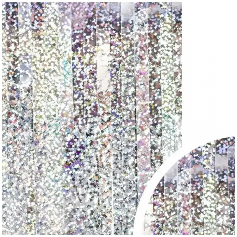 kurtyna na drzwi dekoracja na sylwestra wesele urodziny holograficzny 200 x 100 cm