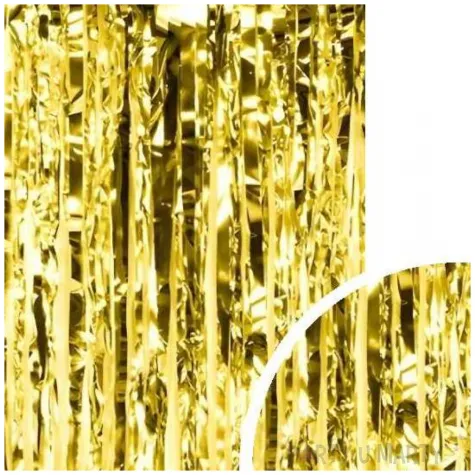 kurtyna na drzwi dekoracja na sylwestra wesele urodziny zloty metaliczny 200 x 100 cm