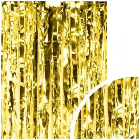 kurtyna na drzwi dekoracja na sylwestra wesele urodziny zloty metaliczny 200 x 100 cm