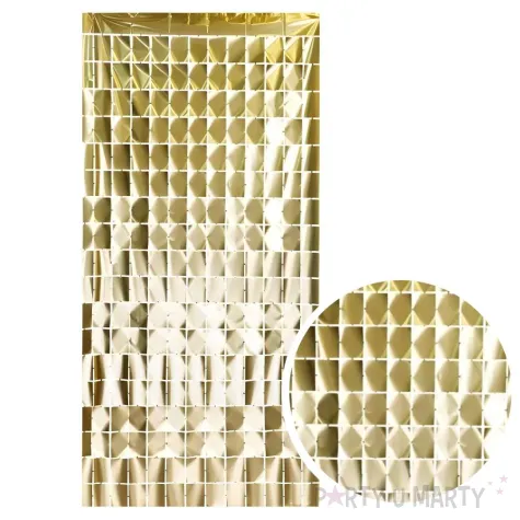 kurtyna na drzwi dekoracja na sylwestra wesele urodziny zloty satynowy 200 x 100 cm