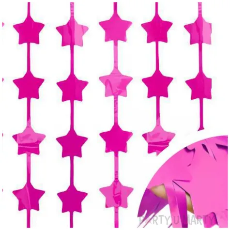 kurtyna na drzwi gwiazdki matowa magenta godan 100 x 200 cm