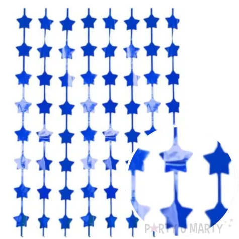 kurtyna na drzwi gwiazdki niebieska jix 200 x 100 cm