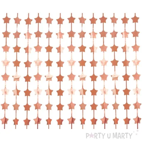 kurtyna na drzwi gwiazdki rozowe zloto godan 200 x 100 cm