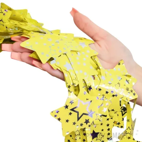 kurtyna na drzwi gwiazdki z nadrukiem zloty godan 100 x 200 cm