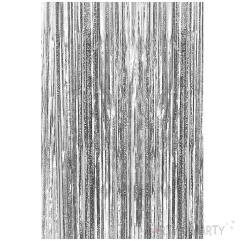 kurtyna na drzwi holograficzna srebrna jix 200 x 100 cm