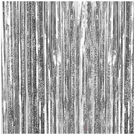 kurtyna na drzwi holograficzna srebrna jix 200 x 100 cm