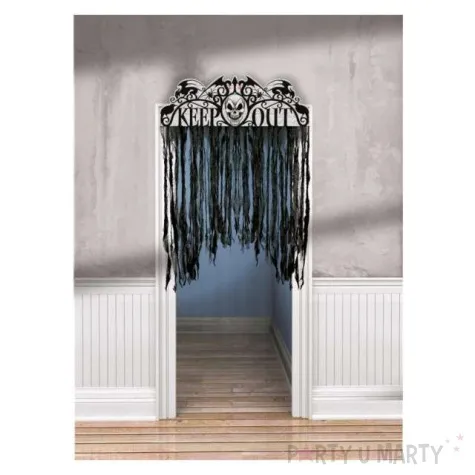 kurtyna na drzwi horror keep out spooky hollow 137 x 96 cm